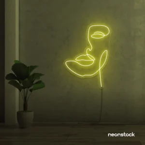 Abstract Face Neon Sign