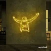 Kobe Bryant 24 neon sign in golden yellow for sports room or man cave