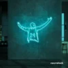 Kobe Bryant 24 neon sign in mint green for sports room or man cave