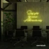 Say Yes to New Adventures neon sign in lemon yellow for travel decor, modern entryways, and motivational vibes.
