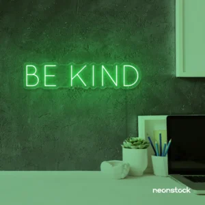BE KIND Neon Sign – Uplifting LED Wall Art for Home or Office by NeonStock