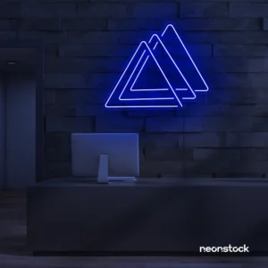 Geometric Triangles Neon Sign – Modern LED Wall Art by NeonStock