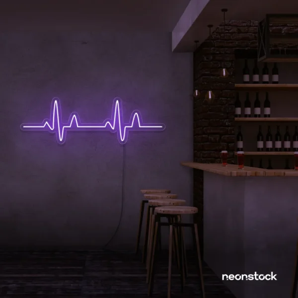 Beats neon sign in purple for music room decor, studios, and party backdrops.