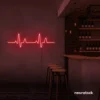 Beats neon sign in red for music room decor, studios, and party backdrops.