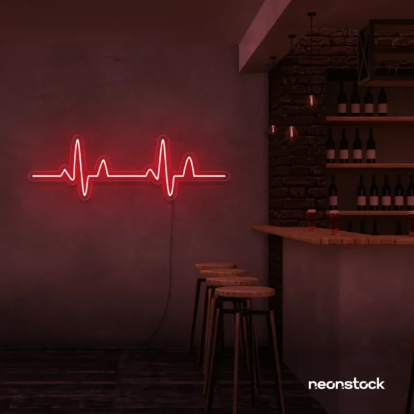Beats neon sign in red for music room decor, studios, and party backdrops.