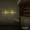 Beats neon sign in warm white for music room decor, studios, and party backdrops.