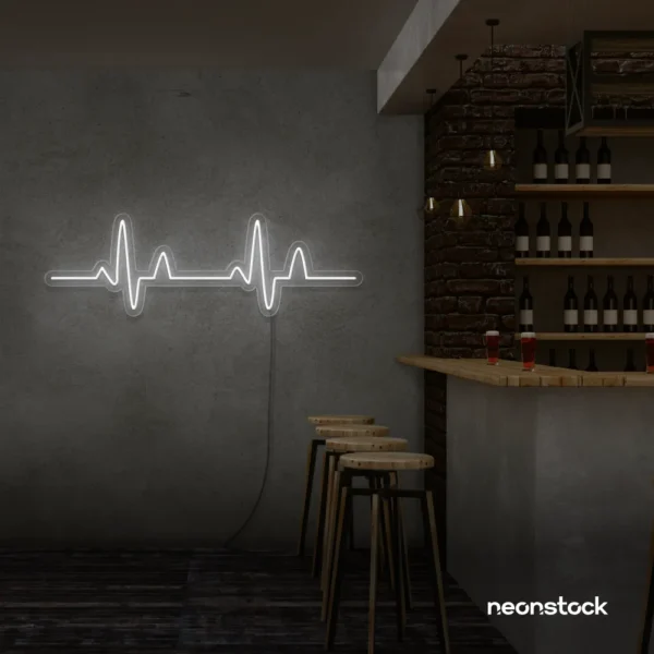 Beats neon sign in white for music room decor, studios, and party backdrops.