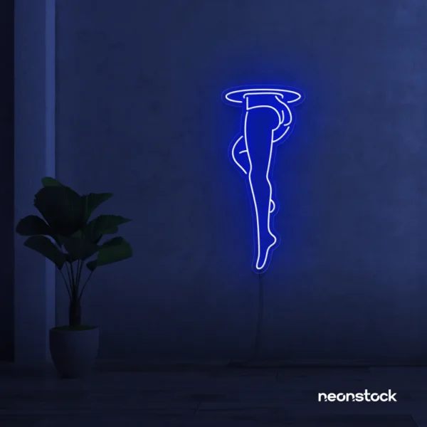 Legs Neon Sign in Dark Blue for aesthetic home or room decor