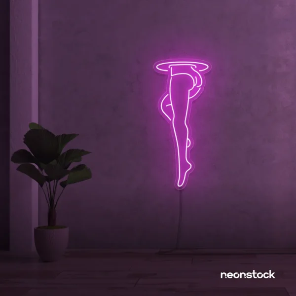 Legs Neon Sign in Pink for aesthetic home or room decor