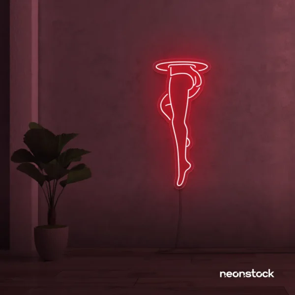 Legs Neon Sign in Red for aesthetic home or room decor