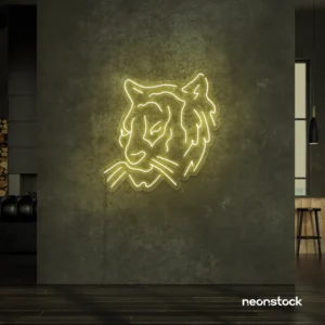 Tiger Neon Sign – Baby Pink LED Wall Light by NeonStock