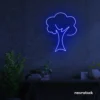 Tree neon sign in Dark Blue for home and wall decor