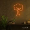 Tree neon sign in Orange for home and wall decor
