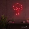 Tree neon sign in Red for home and wall decor