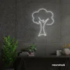Tree neon sign in White for home and wall decor